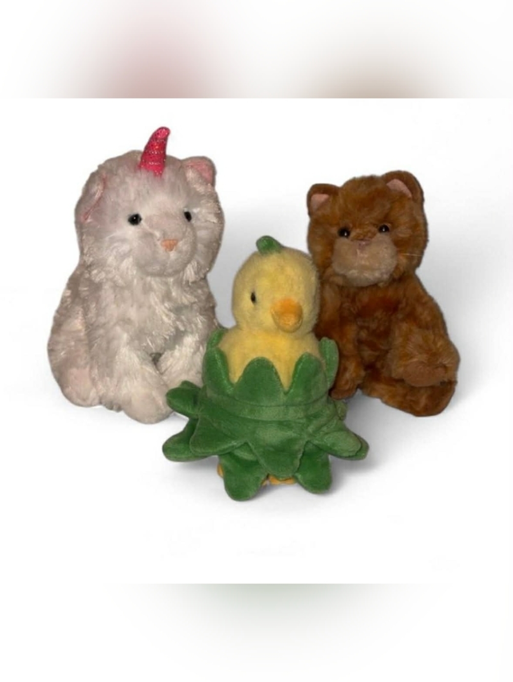 Lot of 3 Douglas Russ Cats Kitten Chick Plushies Plush Soft Toy Stuffed Animal